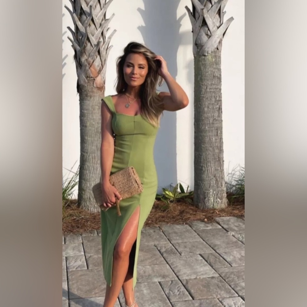 Rachel Green Vibe A&F Corset Midi Dress - Green